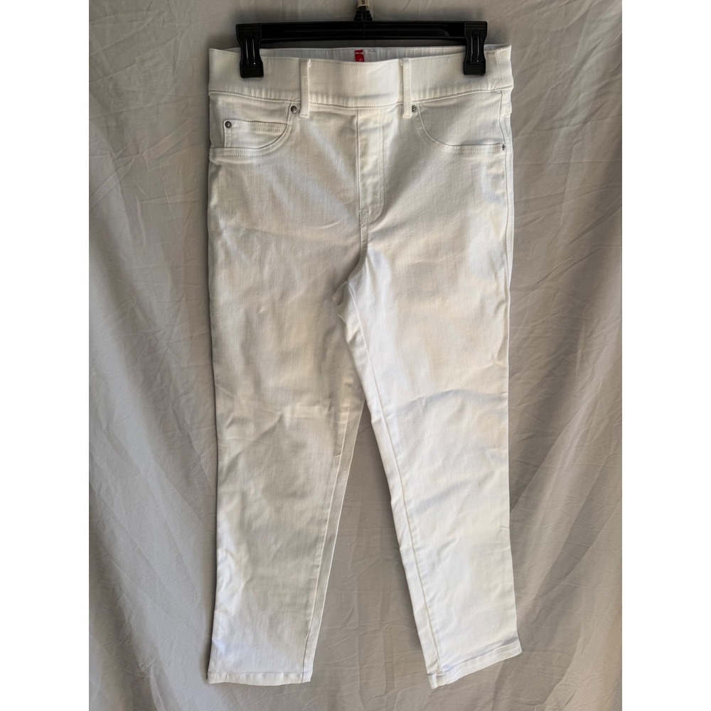 SPANX White Denim Pull On Cropped Pants Women's M/M